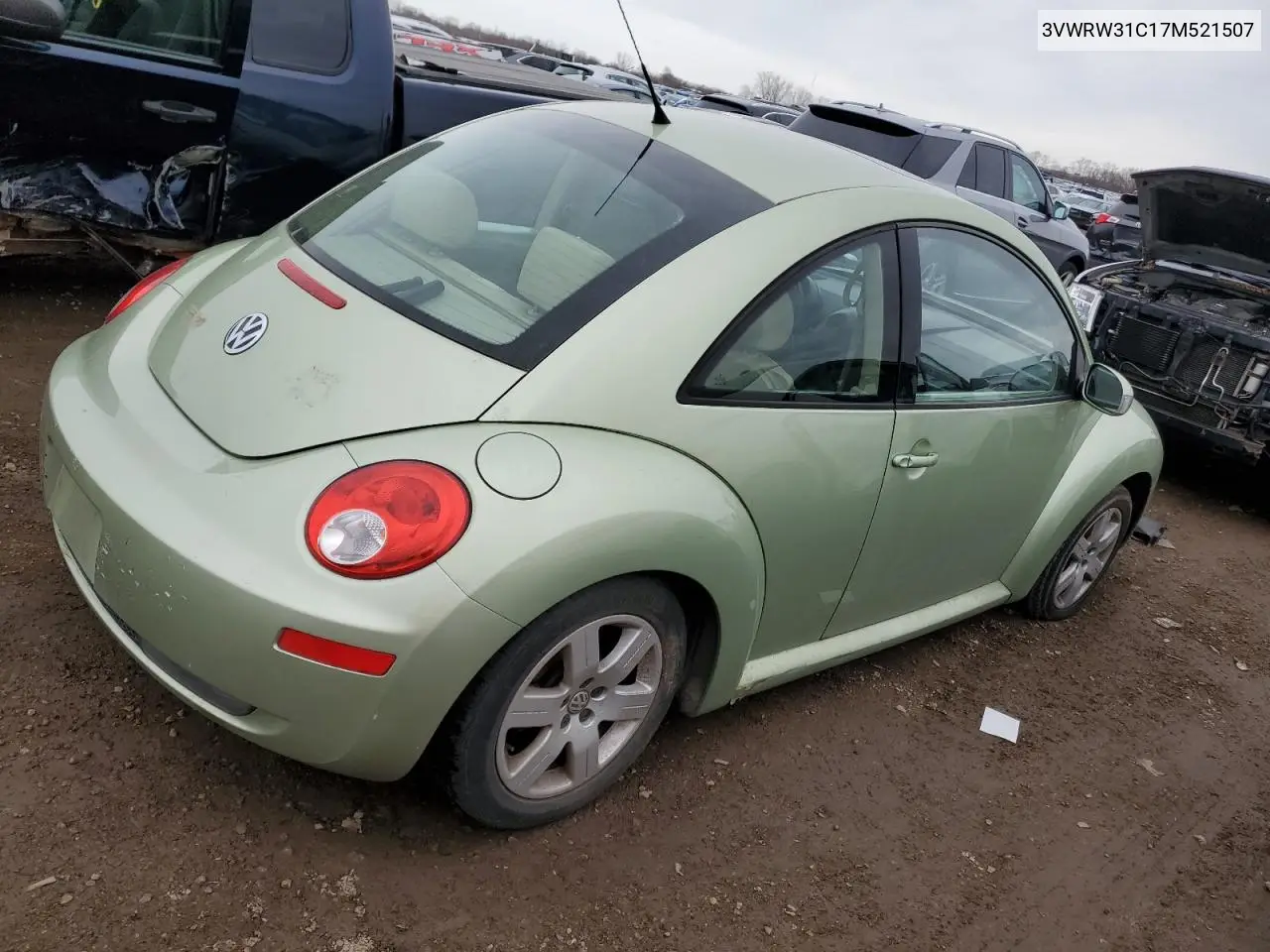 2007 Volkswagen New Beetle 2.5L Option Package 1 VIN: 3VWRW31C17M521507 Lot: 51694315