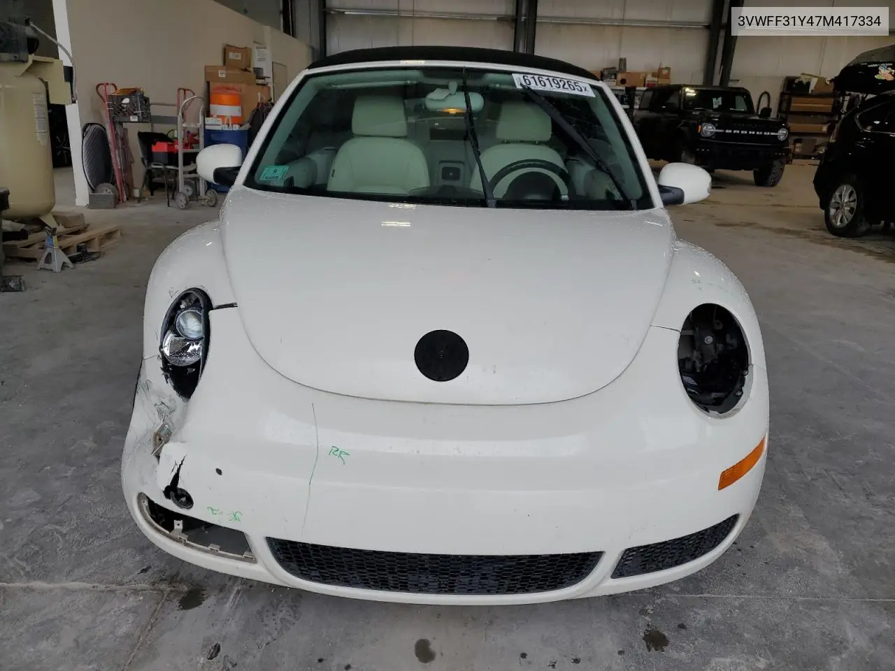 2007 Volkswagen New Beetle Triple White VIN: 3VWFF31Y47M417334 Lot: 61619265