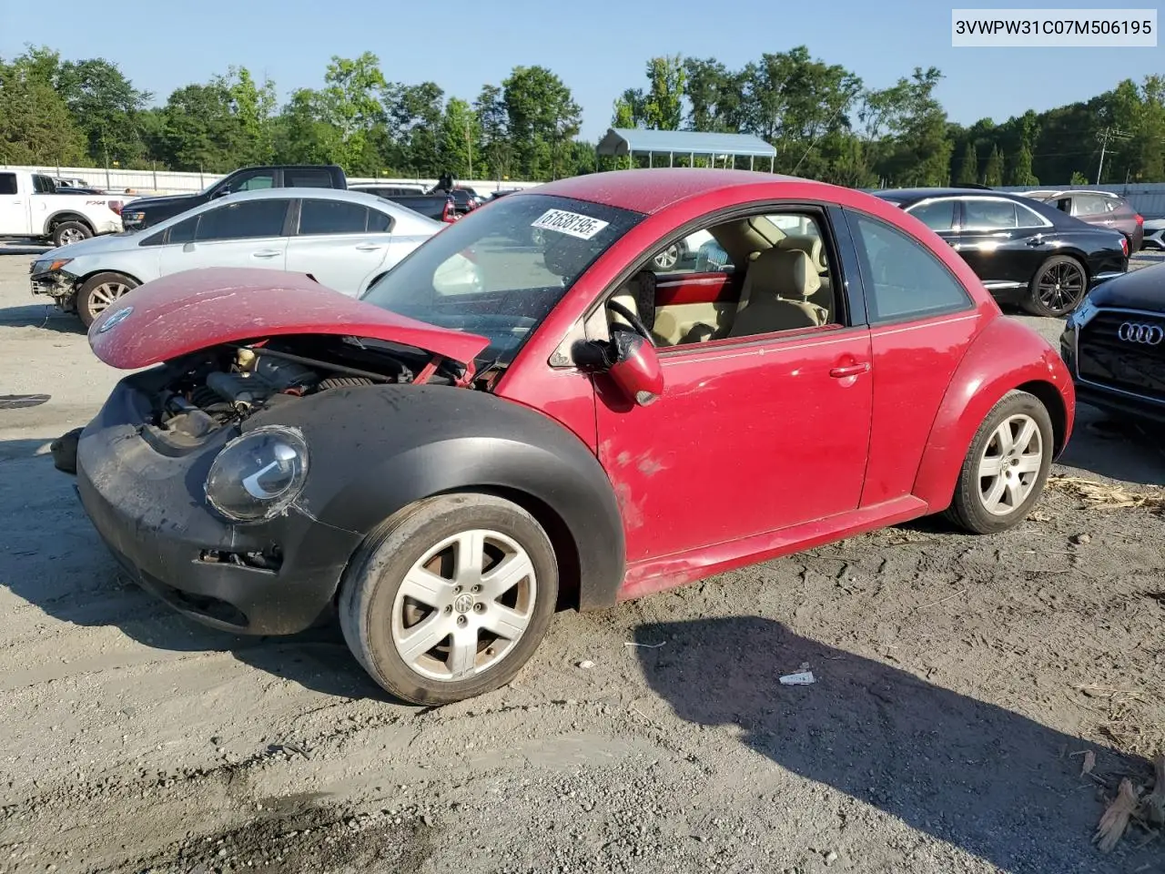 2007 Volkswagen New Beetle 2.5L VIN: 3VWPW31C07M506195 Lot: 61638195