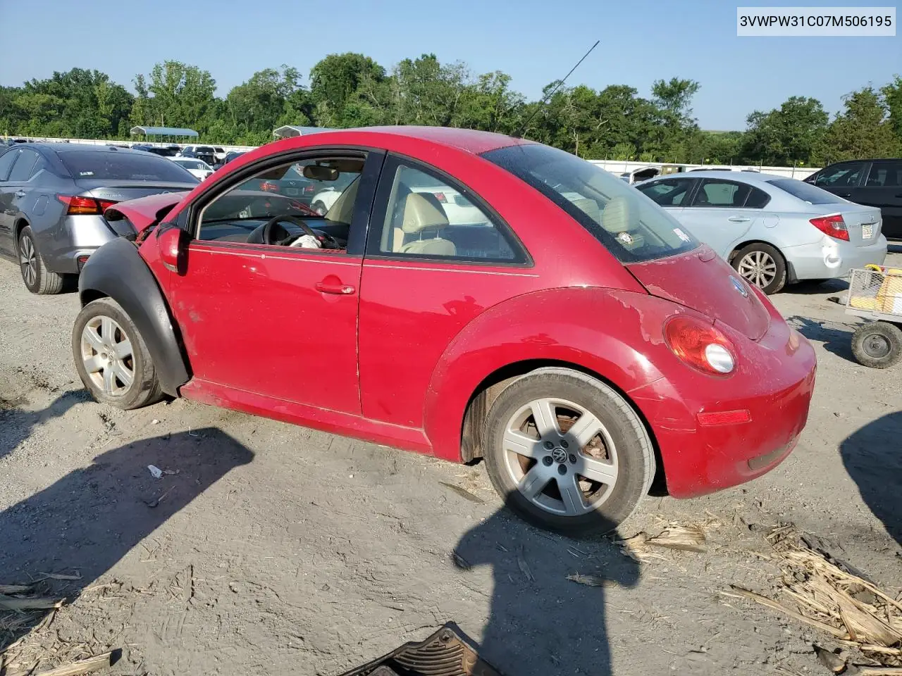 2007 Volkswagen New Beetle 2.5L VIN: 3VWPW31C07M506195 Lot: 61638195