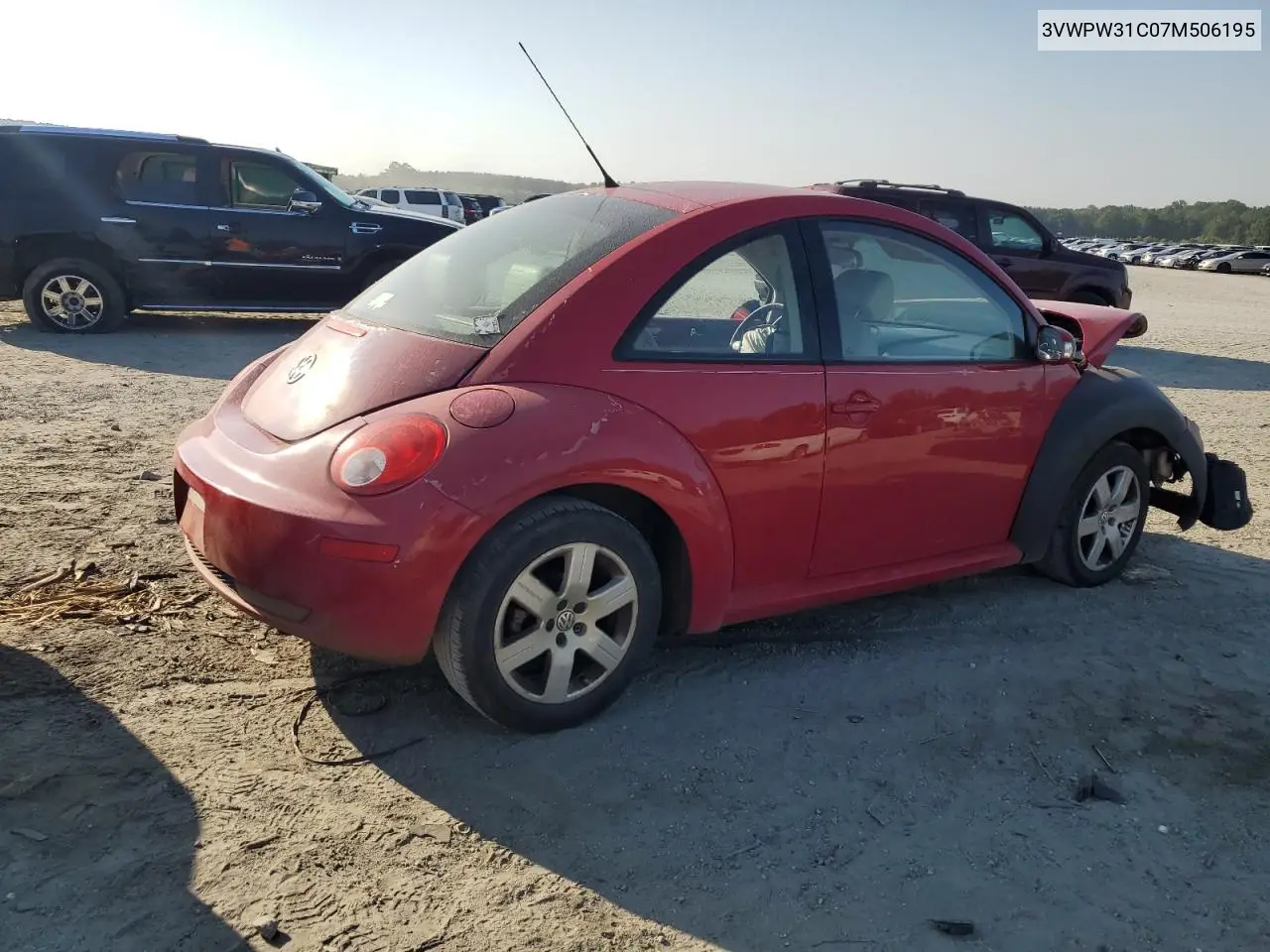 2007 Volkswagen New Beetle 2.5L VIN: 3VWPW31C07M506195 Lot: 61638195