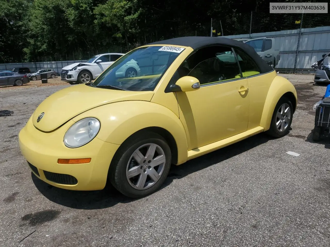 2007 Volkswagen New Beetle Convertible Option Package 1 VIN: 3VWRF31Y97M403636 Lot: 62496945