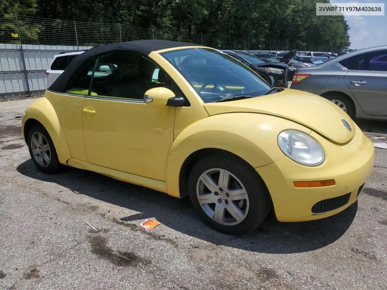 2007 Volkswagen New Beetle Convertible Option Package 1 VIN: 3VWRF31Y97M403636 Lot: 62496945