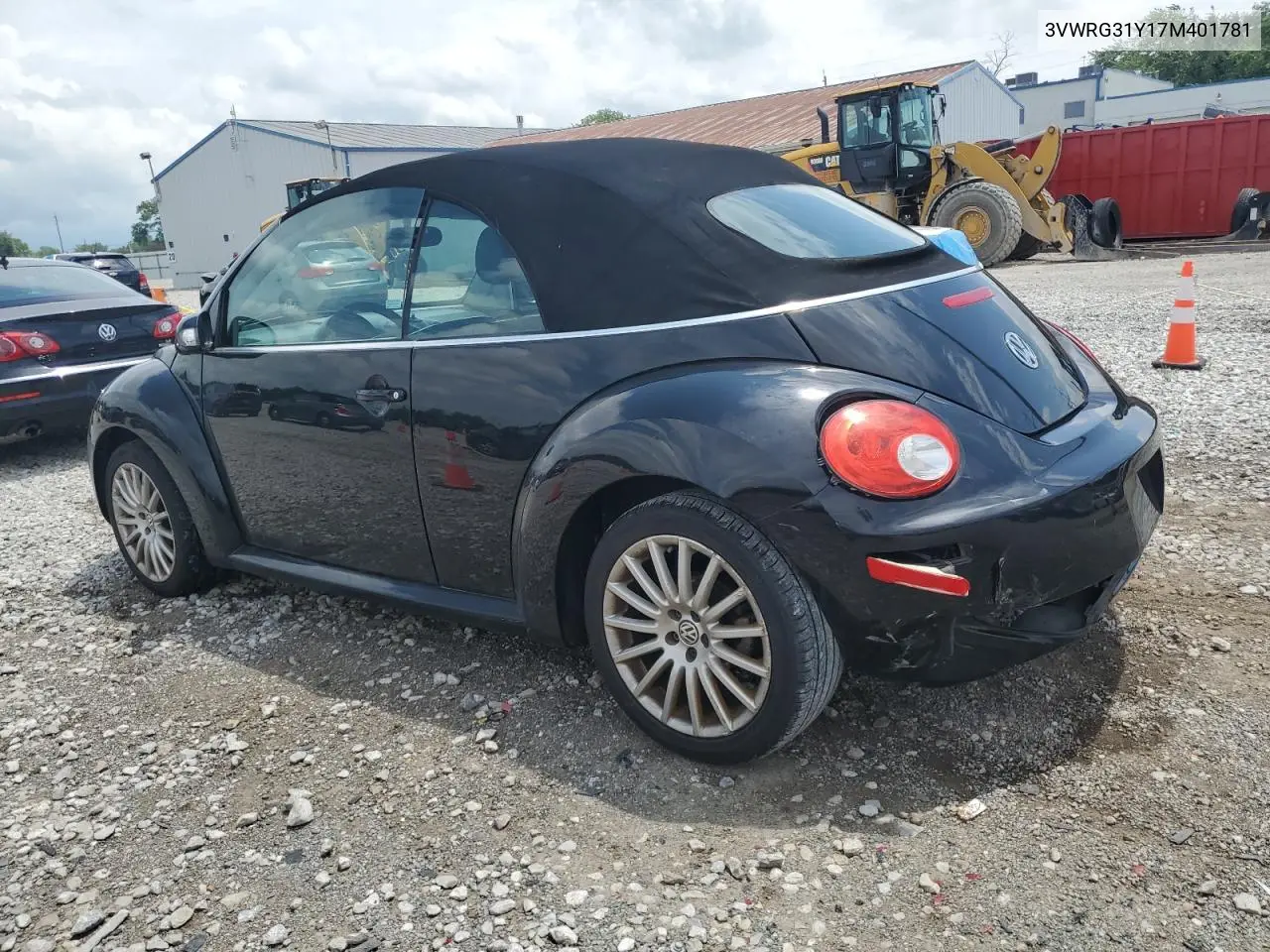 2007 Volkswagen New Beetle Convertible Option Package 1 VIN: 3VWRG31Y17M401781 Lot: 62844495