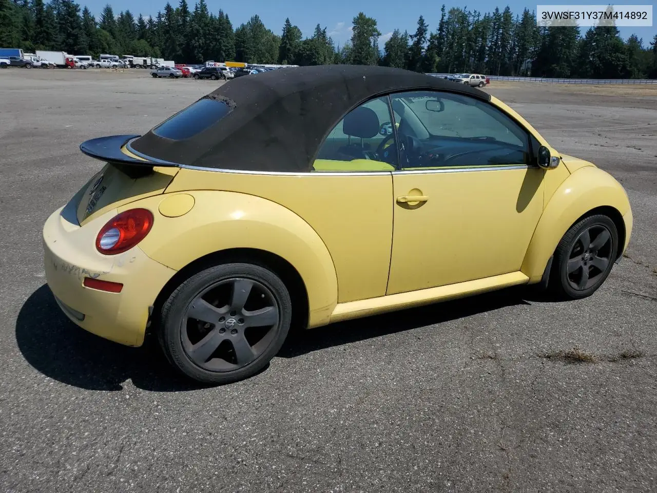 2007 Volkswagen New Beetle Convertible Option Package 2 VIN: 3VWSF31Y37M414892 Lot: 65466425