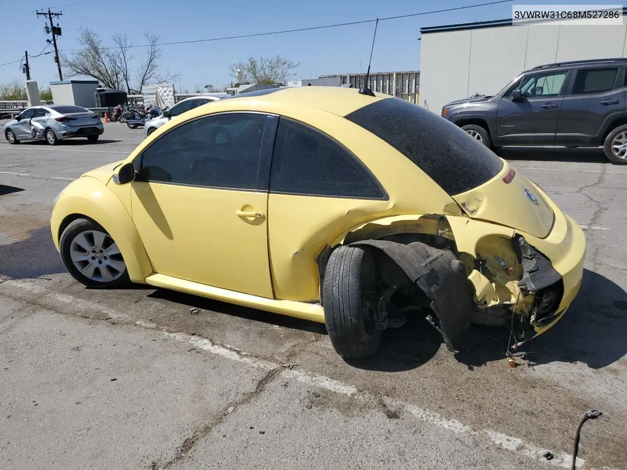2008 Volkswagen New Beetle S VIN: 3VWRW31C68M527286 Lot: 52229925