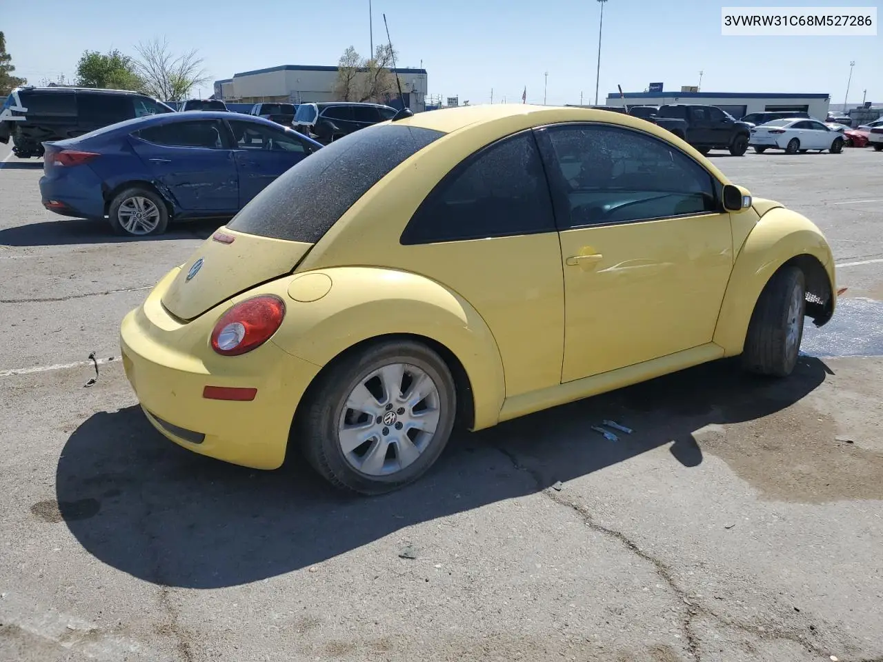 2008 Volkswagen New Beetle S VIN: 3VWRW31C68M527286 Lot: 52229925