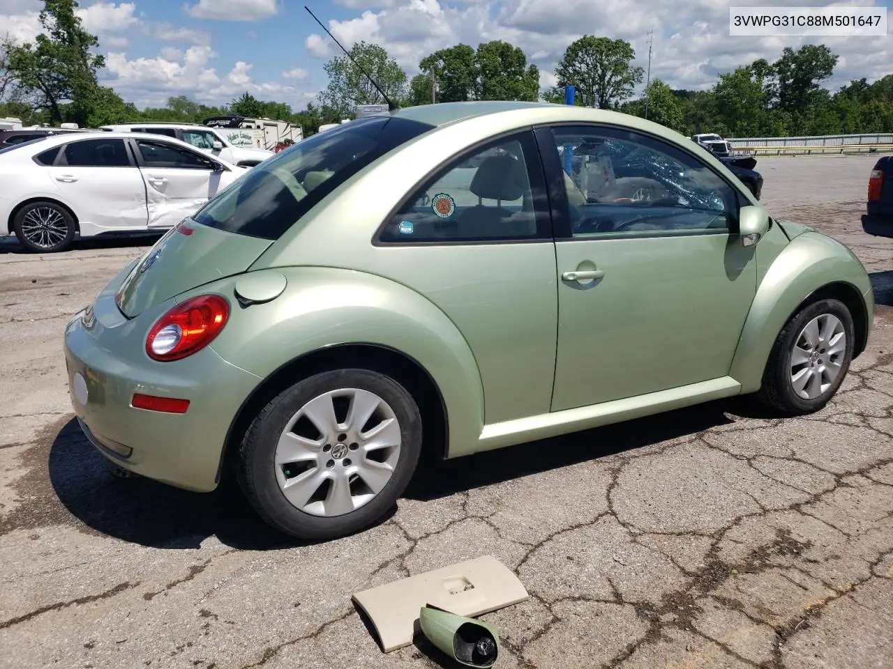 2008 Volkswagen New Beetle S VIN: 3VWPG31C88M501647 Lot: 56185815