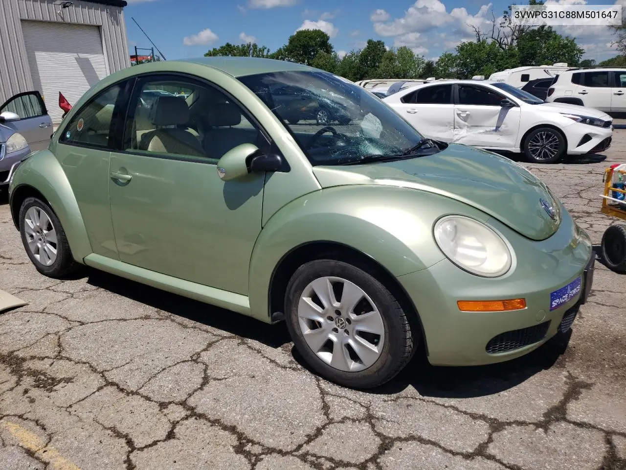 2008 Volkswagen New Beetle S VIN: 3VWPG31C88M501647 Lot: 56185815