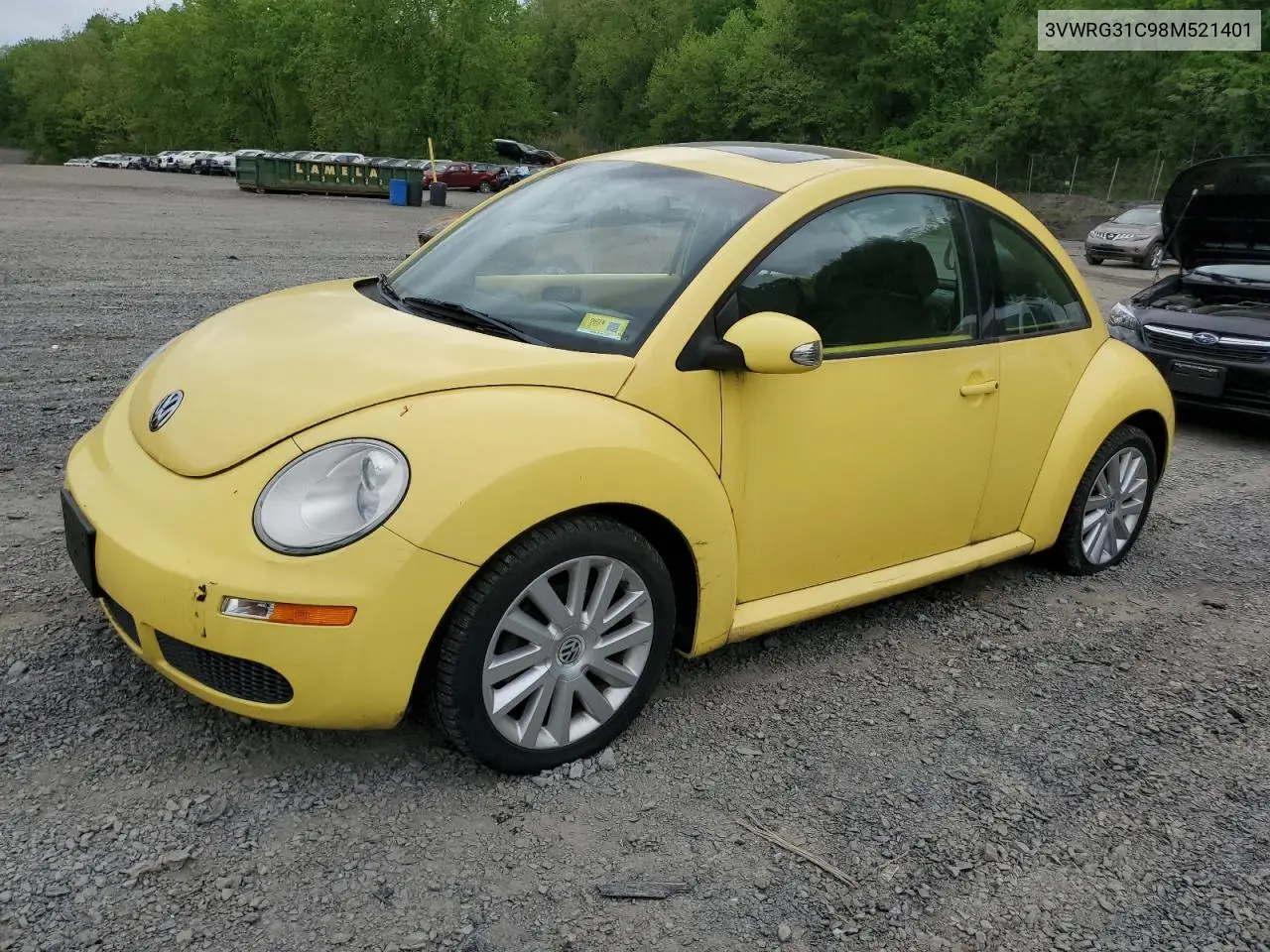 2008 Volkswagen New Beetle S VIN: 3VWRG31C98M521401 Lot: 56681255