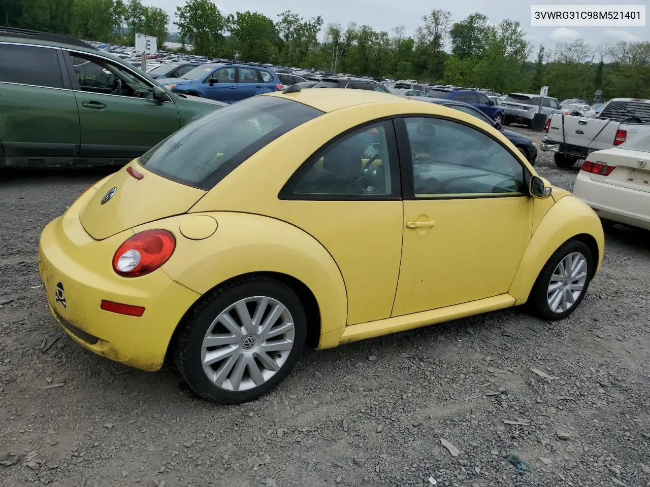 2008 Volkswagen New Beetle S VIN: 3VWRG31C98M521401 Lot: 56681255