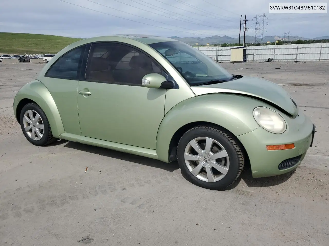 2008 Volkswagen New Beetle S VIN: 3VWRW31C48M510132 Lot: 56692935