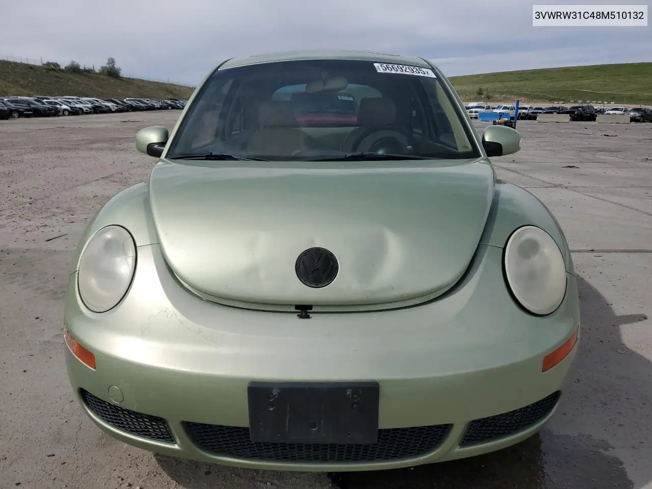 2008 Volkswagen New Beetle S VIN: 3VWRW31C48M510132 Lot: 56692935
