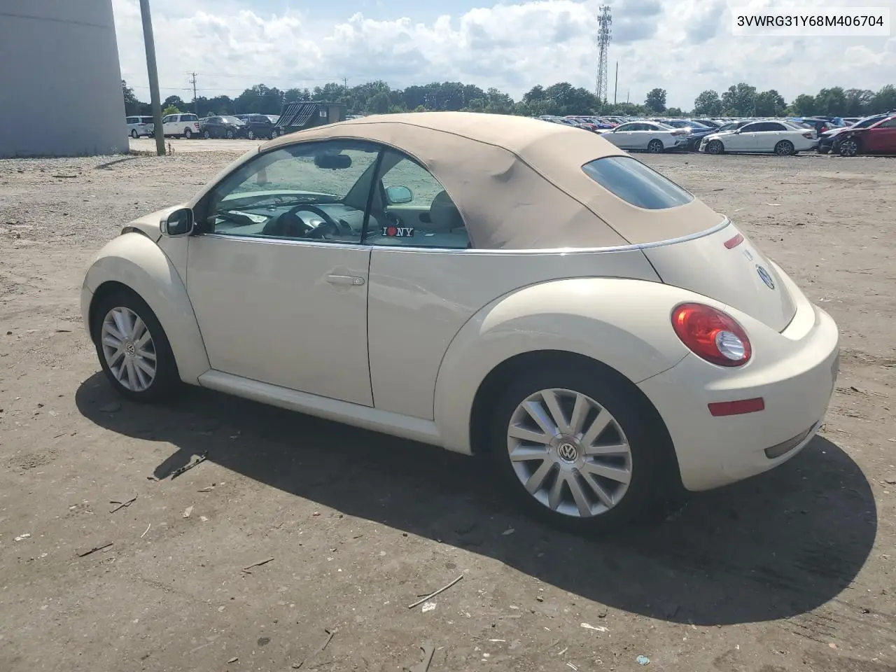 2008 Volkswagen New Beetle Convertible Se VIN: 3VWRG31Y68M406704 Lot: 61774055