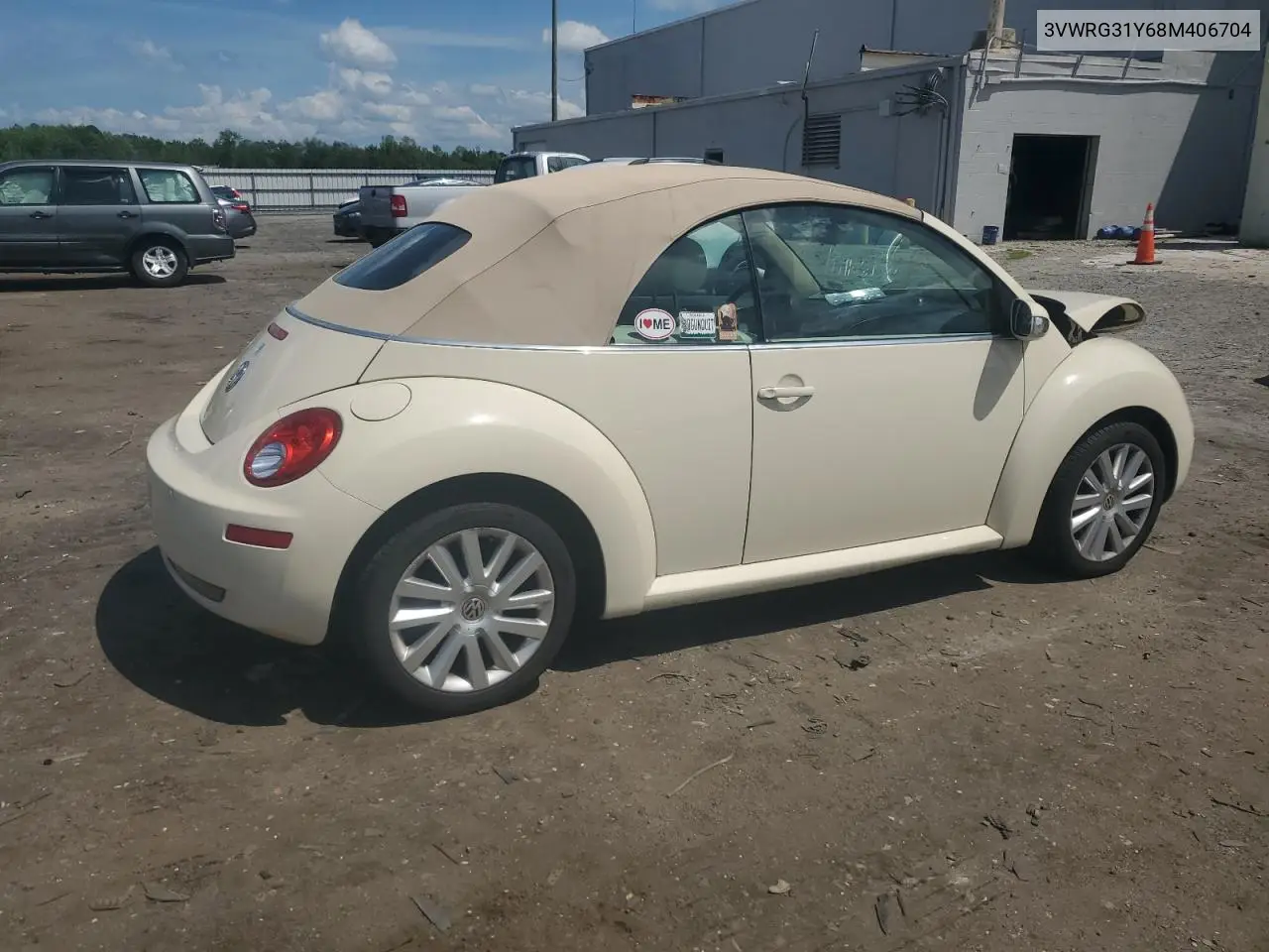 2008 Volkswagen New Beetle Convertible Se VIN: 3VWRG31Y68M406704 Lot: 61774055