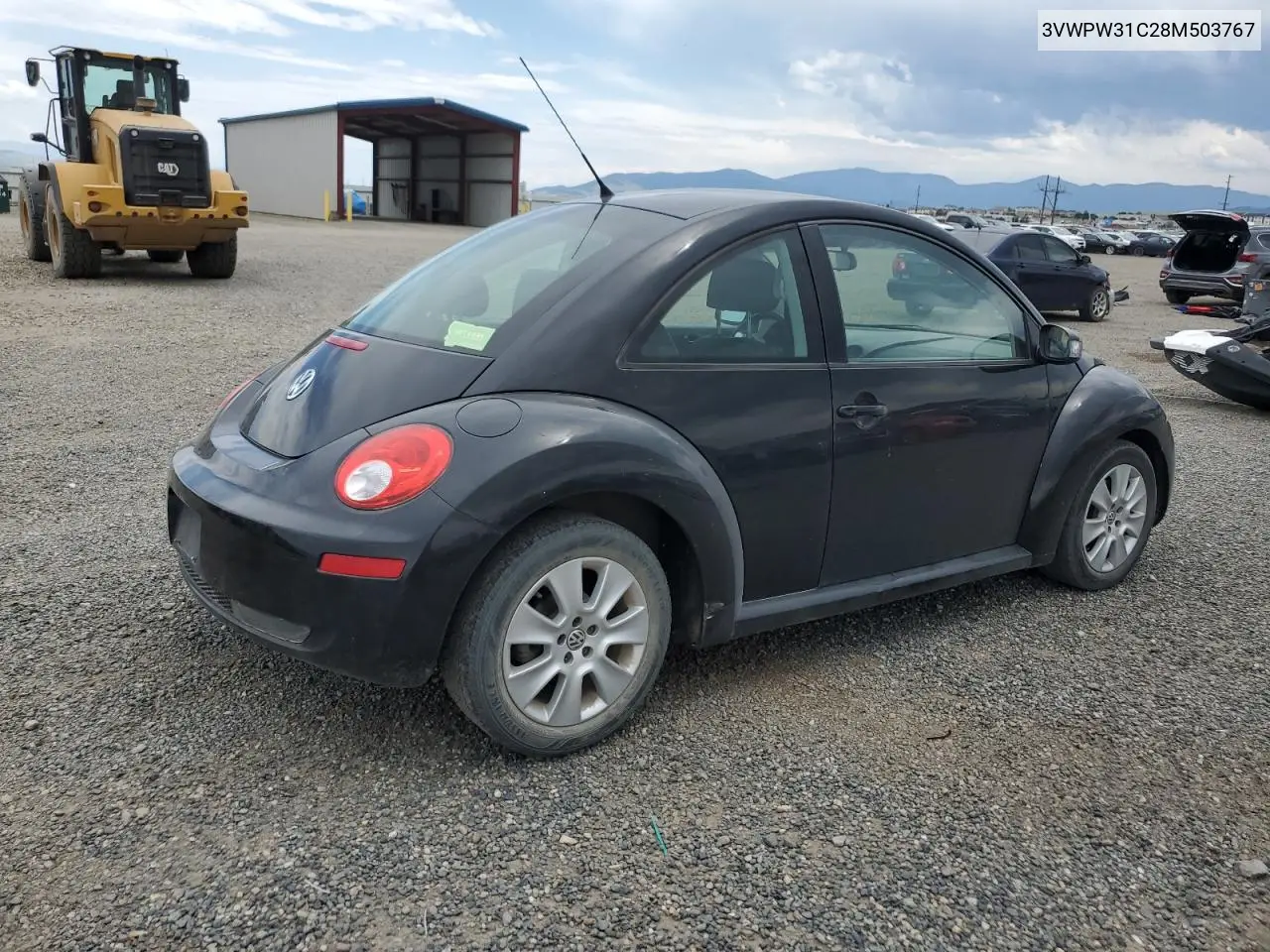 2008 Volkswagen New Beetle S VIN: 3VWPW31C28M503767 Lot: 63230585