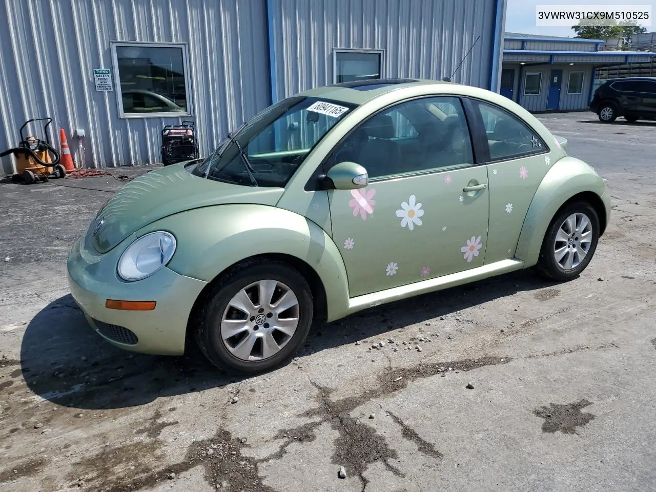 2009 Volkswagen New Beetle S VIN: 3VWRW31CX9M510525 Lot: 60941165