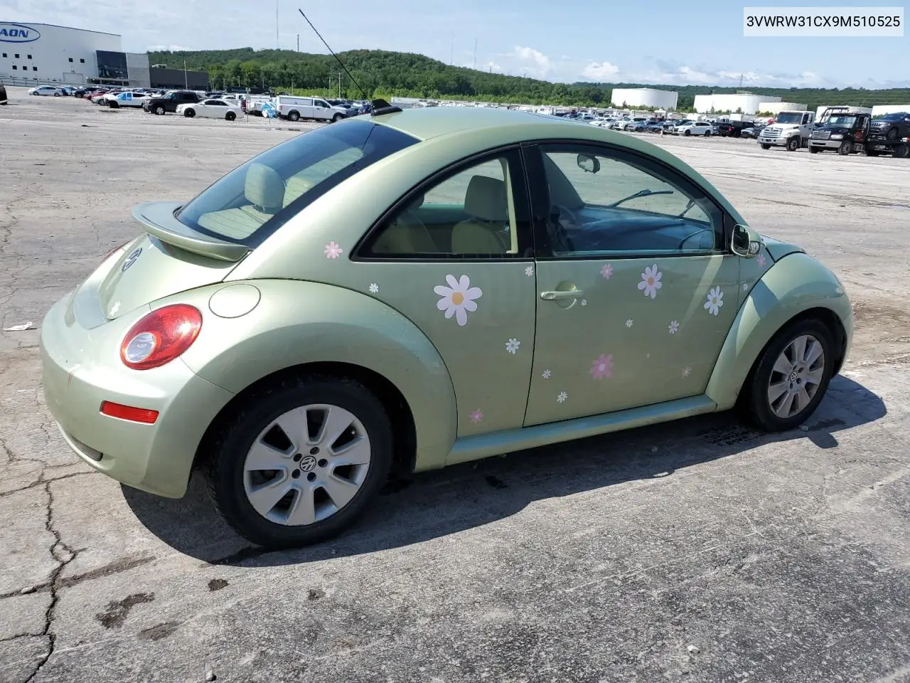 2009 Volkswagen New Beetle S VIN: 3VWRW31CX9M510525 Lot: 60941165