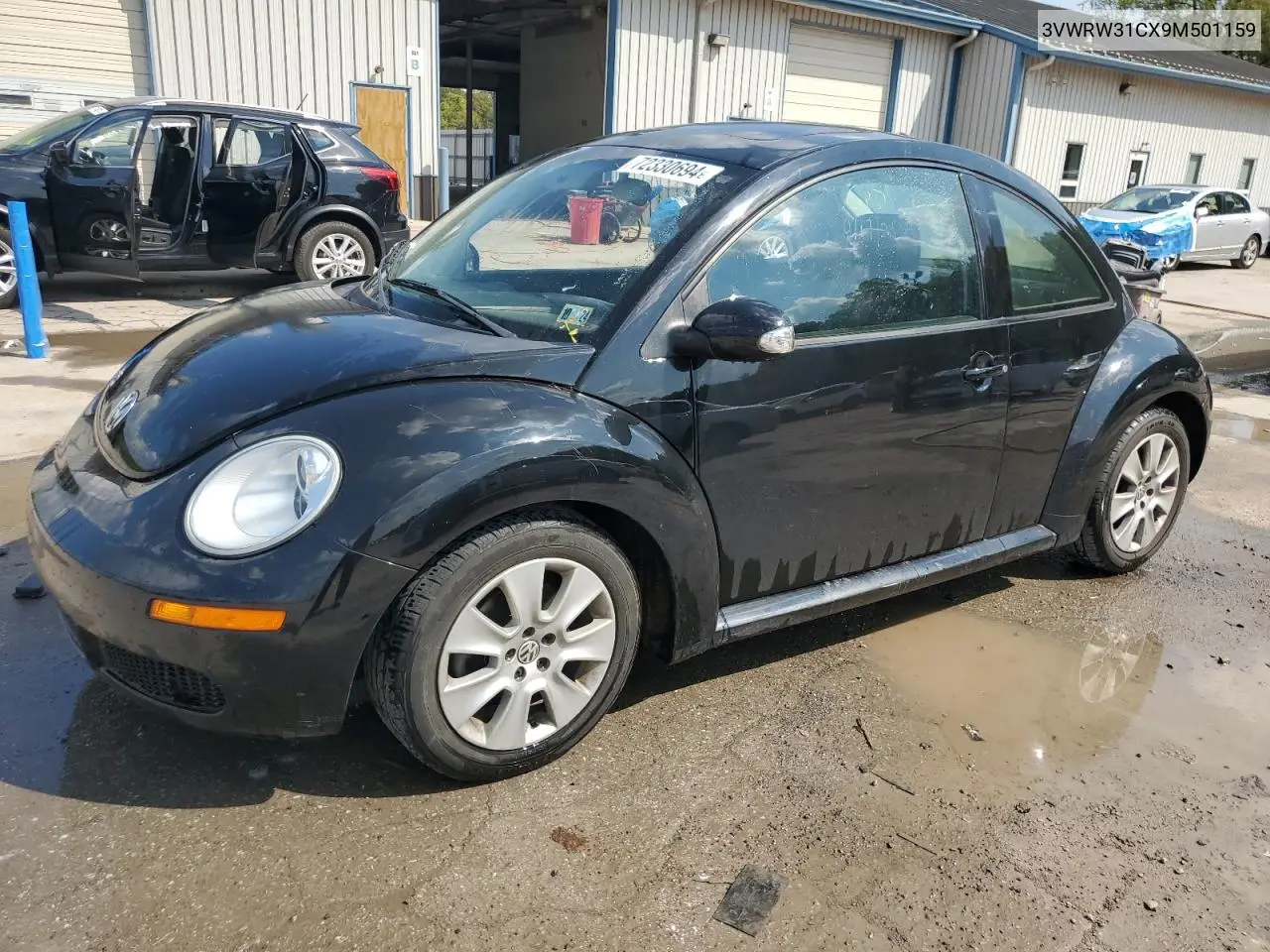 2009 Volkswagen New Beetle S VIN: 3VWRW31CX9M501159 Lot: 72330694