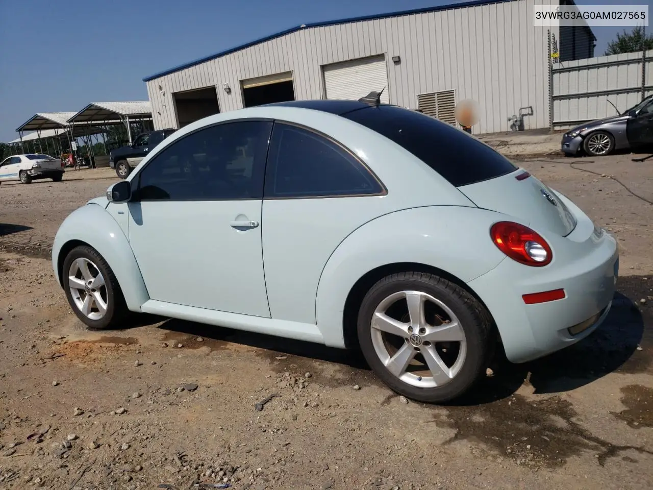 2010 Volkswagen New Beetle VIN: 3VWRG3AG0AM027565 Lot: 61908315