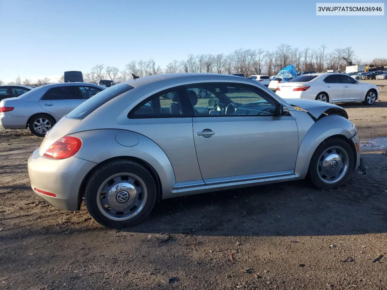2012 Volkswagen Beetle VIN: 3VWJP7AT5CM636946 Lot: 49774645