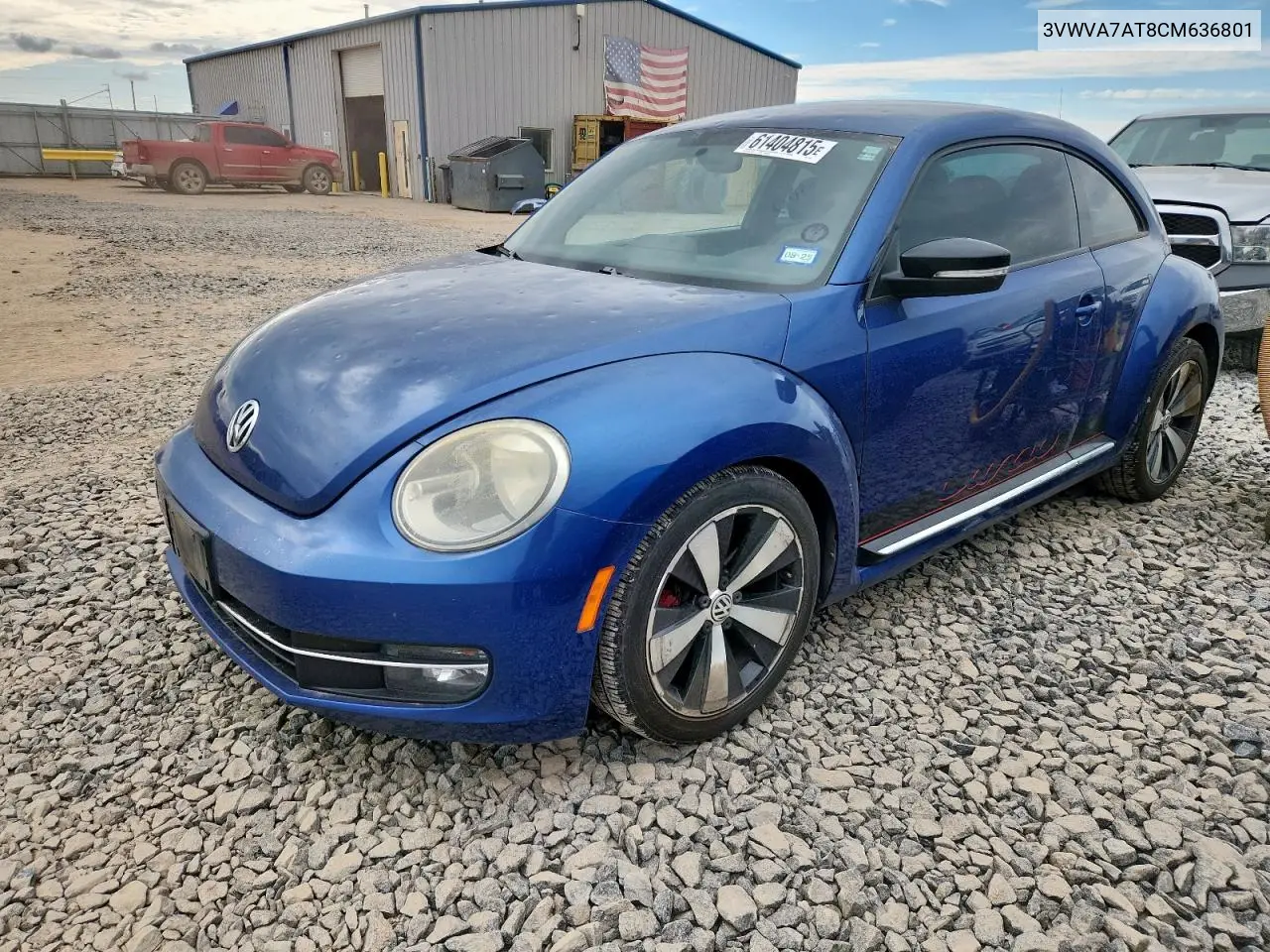 2012 Volkswagen Beetle Turbo VIN: 3VWVA7AT8CM636801 Lot: 61404815