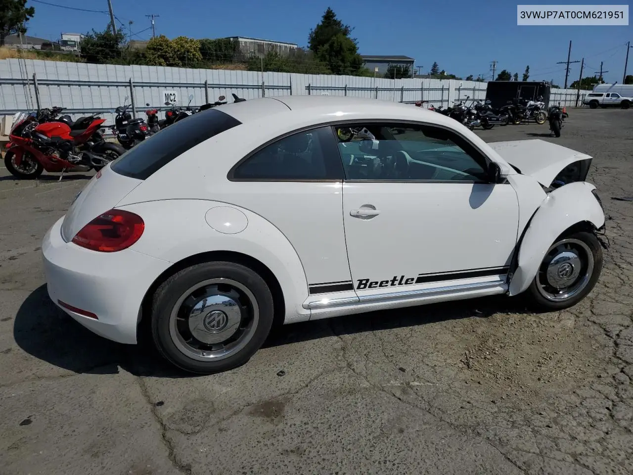 2012 Volkswagen Beetle VIN: 3VWJP7AT0CM621951 Lot: 62120705