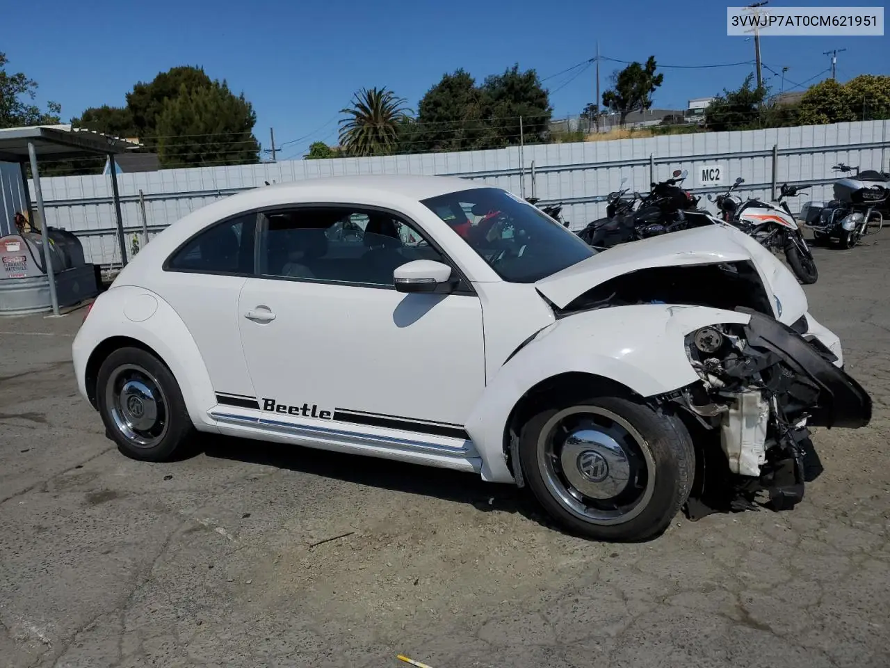 2012 Volkswagen Beetle VIN: 3VWJP7AT0CM621951 Lot: 62120705