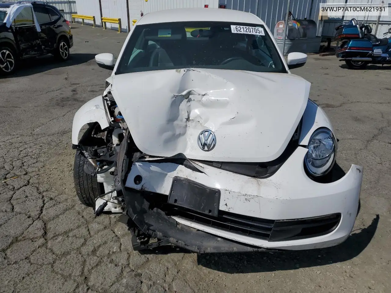 2012 Volkswagen Beetle VIN: 3VWJP7AT0CM621951 Lot: 62120705