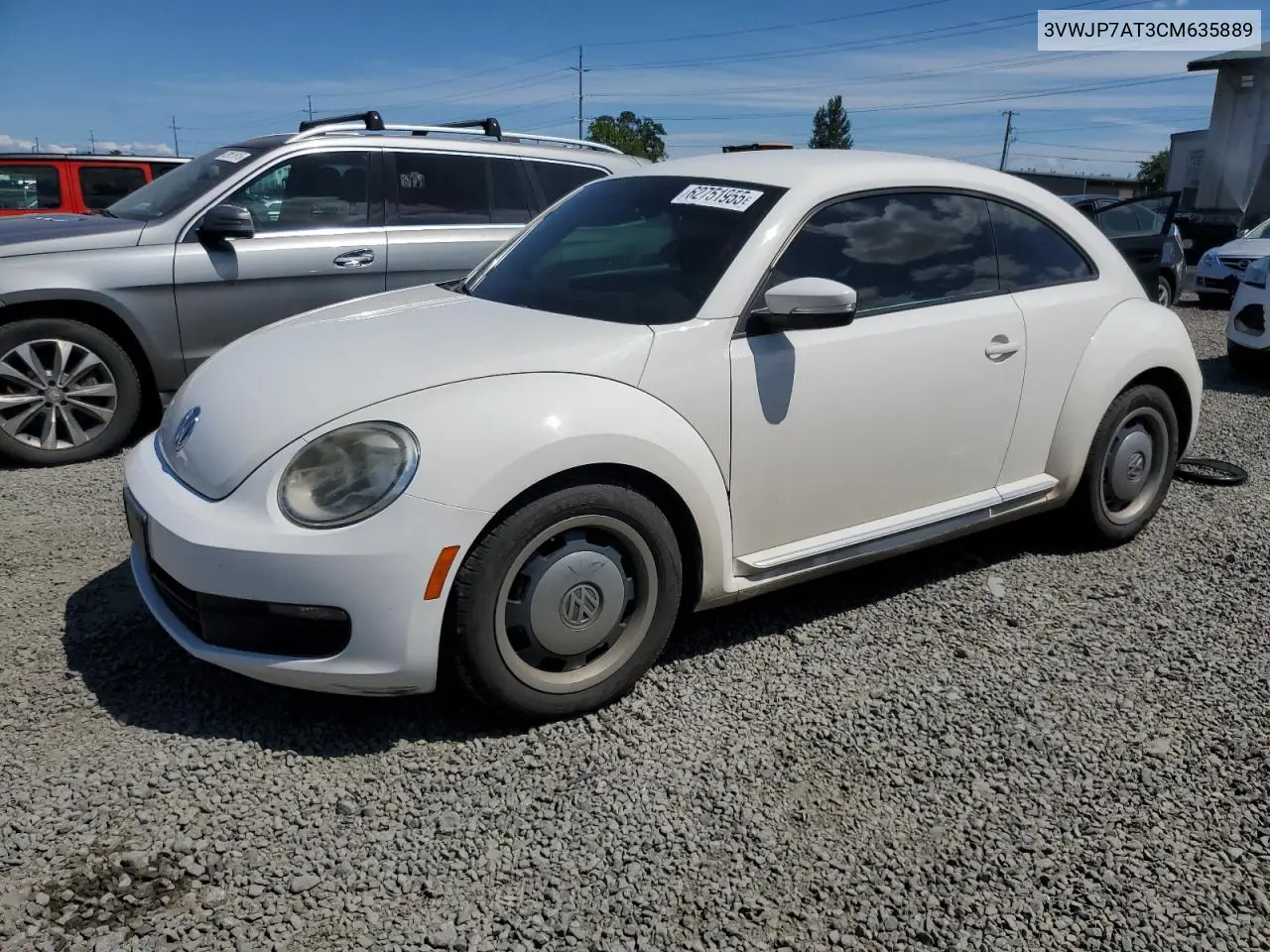 2012 Volkswagen Beetle VIN: 3VWJP7AT3CM635889 Lot: 62751955