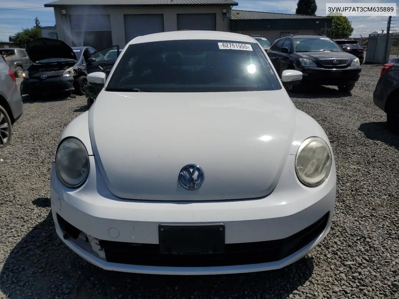 2012 Volkswagen Beetle VIN: 3VWJP7AT3CM635889 Lot: 62751955