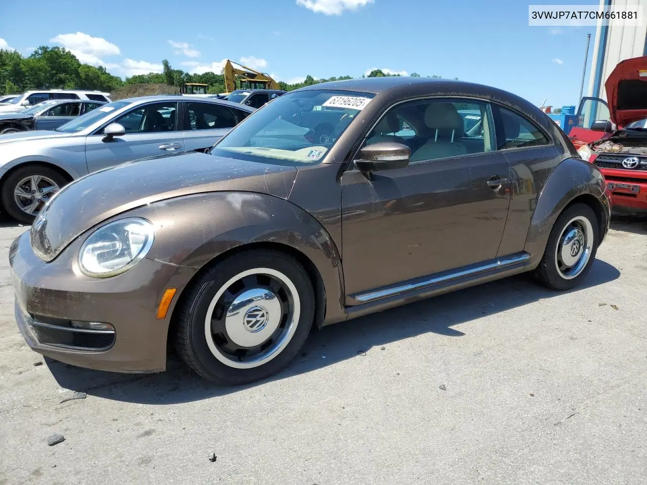 2012 Volkswagen Beetle VIN: 3VWJP7AT7CM661881 Lot: 63196205