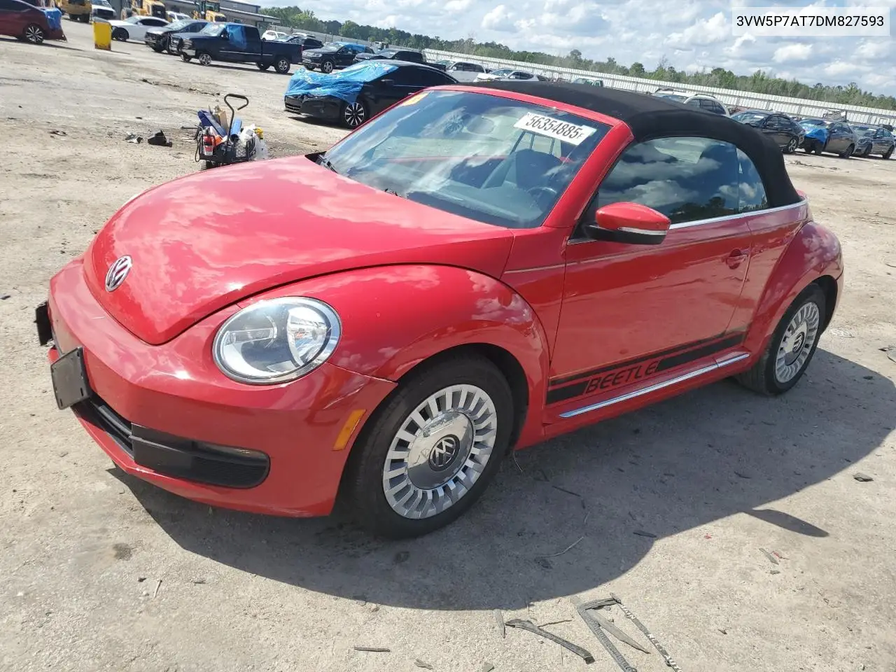 2013 Volkswagen Beetle VIN: 3VW5P7AT7DM827593 Lot: 56354885