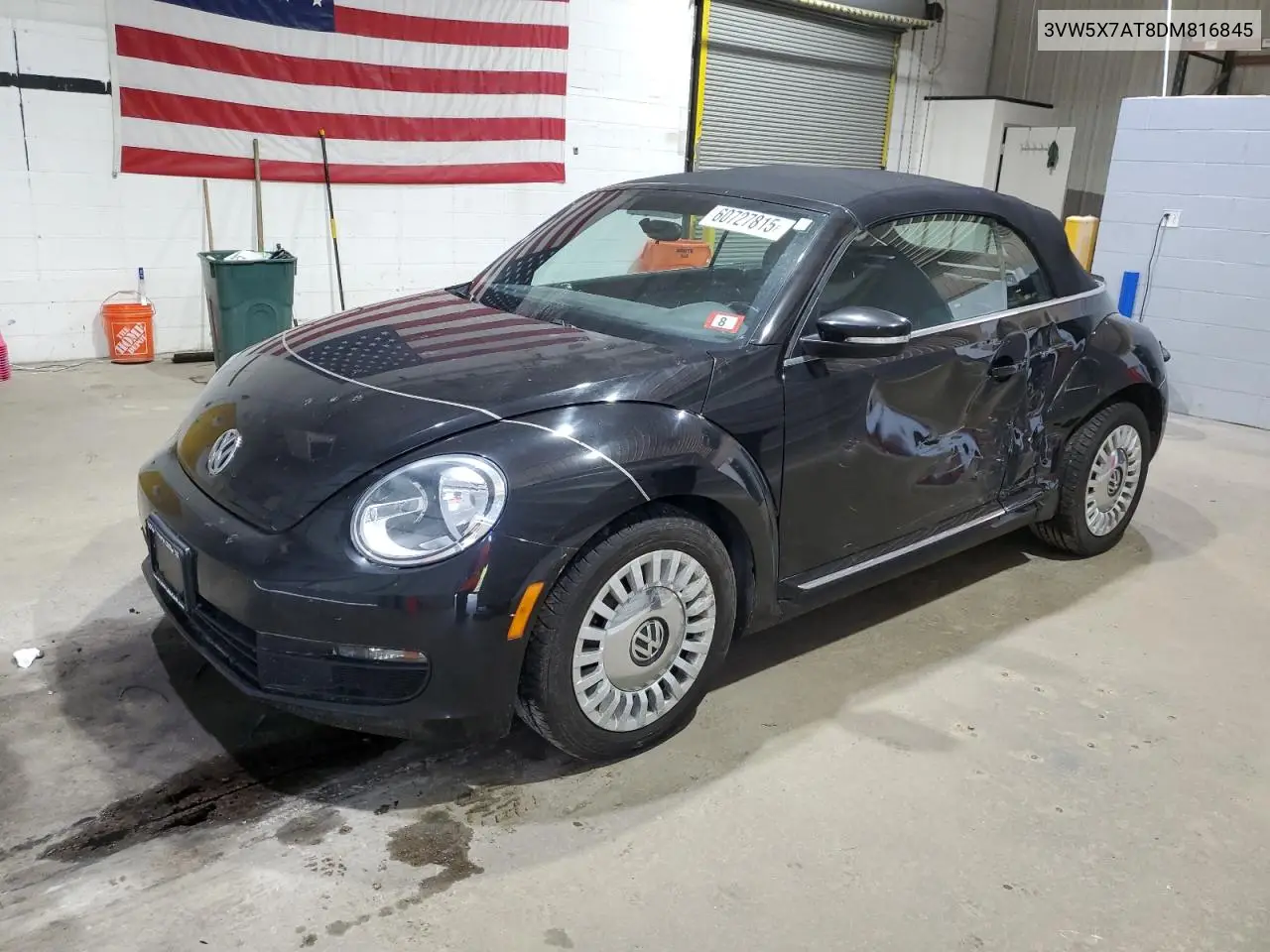 2013 Volkswagen Beetle VIN: 3VW5X7AT8DM816845 Lot: 60727815