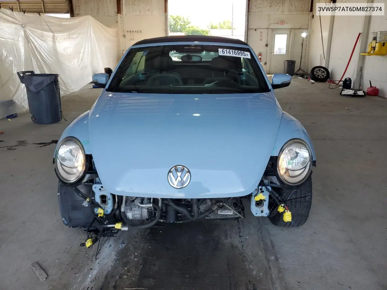 2013 Volkswagen Beetle VIN: 3VW5P7AT6DM827374 Lot: 61416995