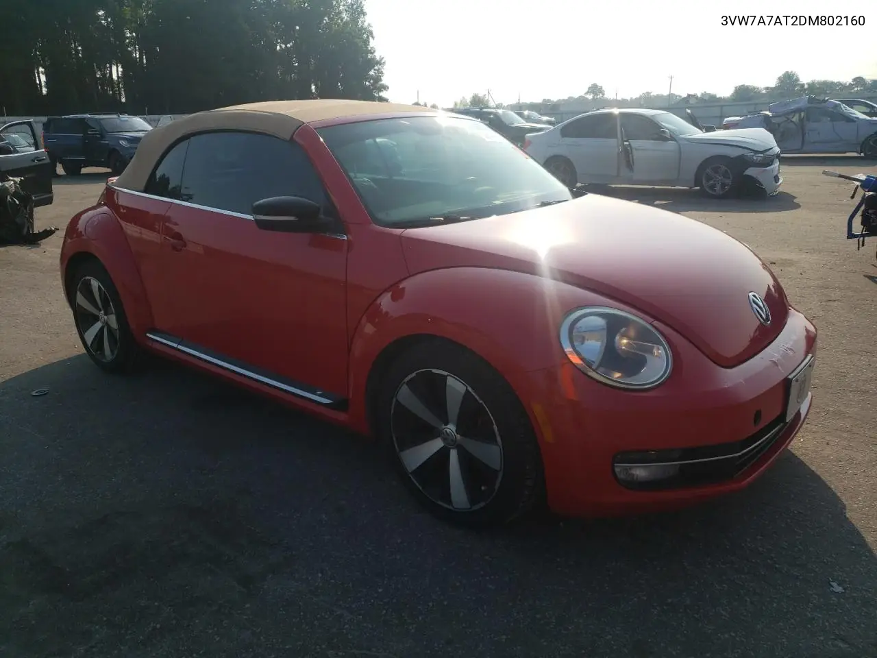 2013 Volkswagen Beetle Turbo VIN: 3VW7A7AT2DM802160 Lot: 62644185