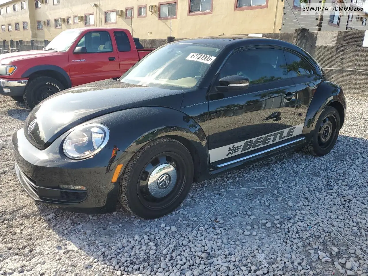 2013 Volkswagen Beetle VIN: 3VWJP7AT7DM690265 Lot: 62730905
