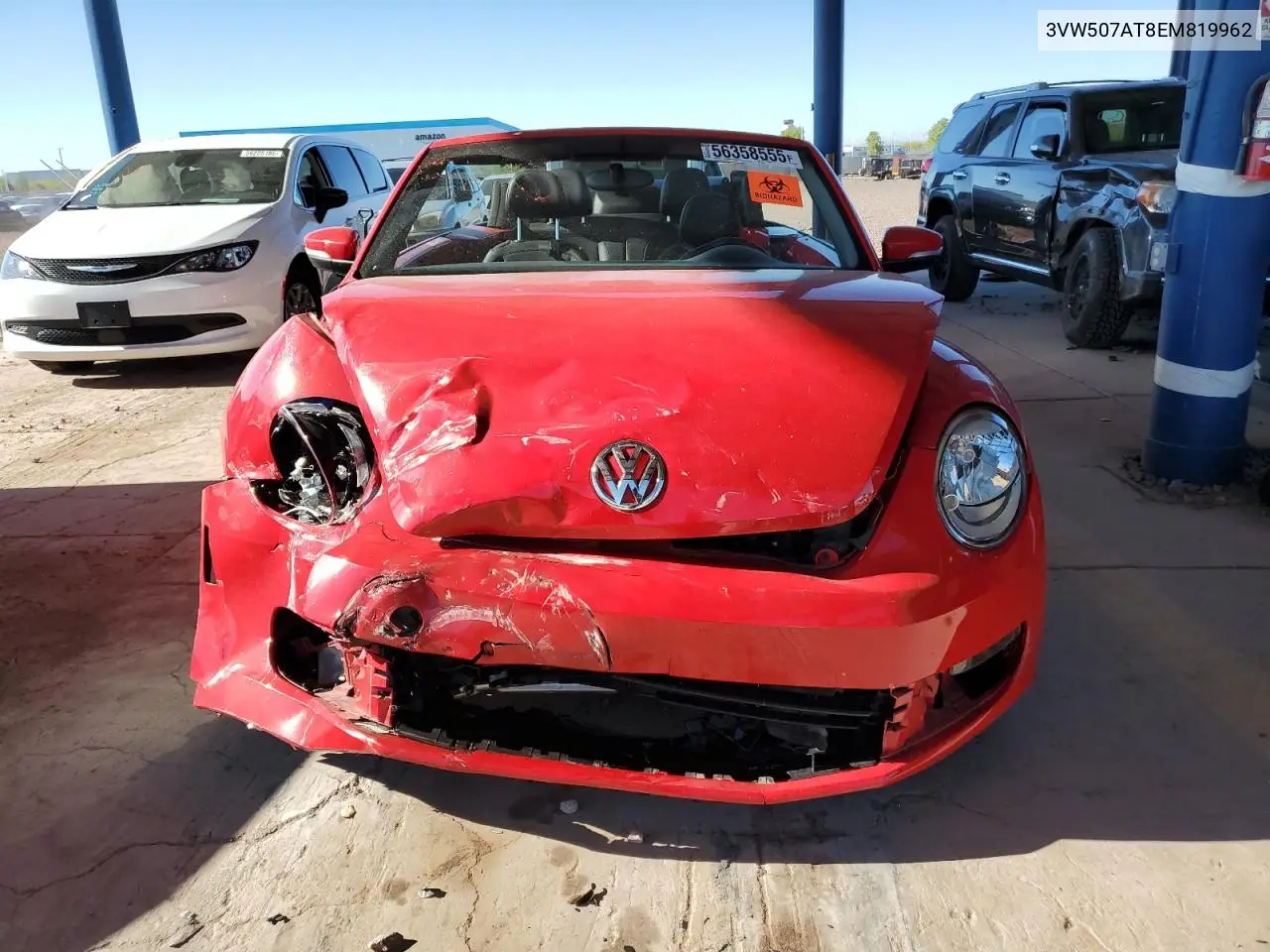 2014 Volkswagen Beetle VIN: 3VW507AT8EM819962 Lot: 56358555