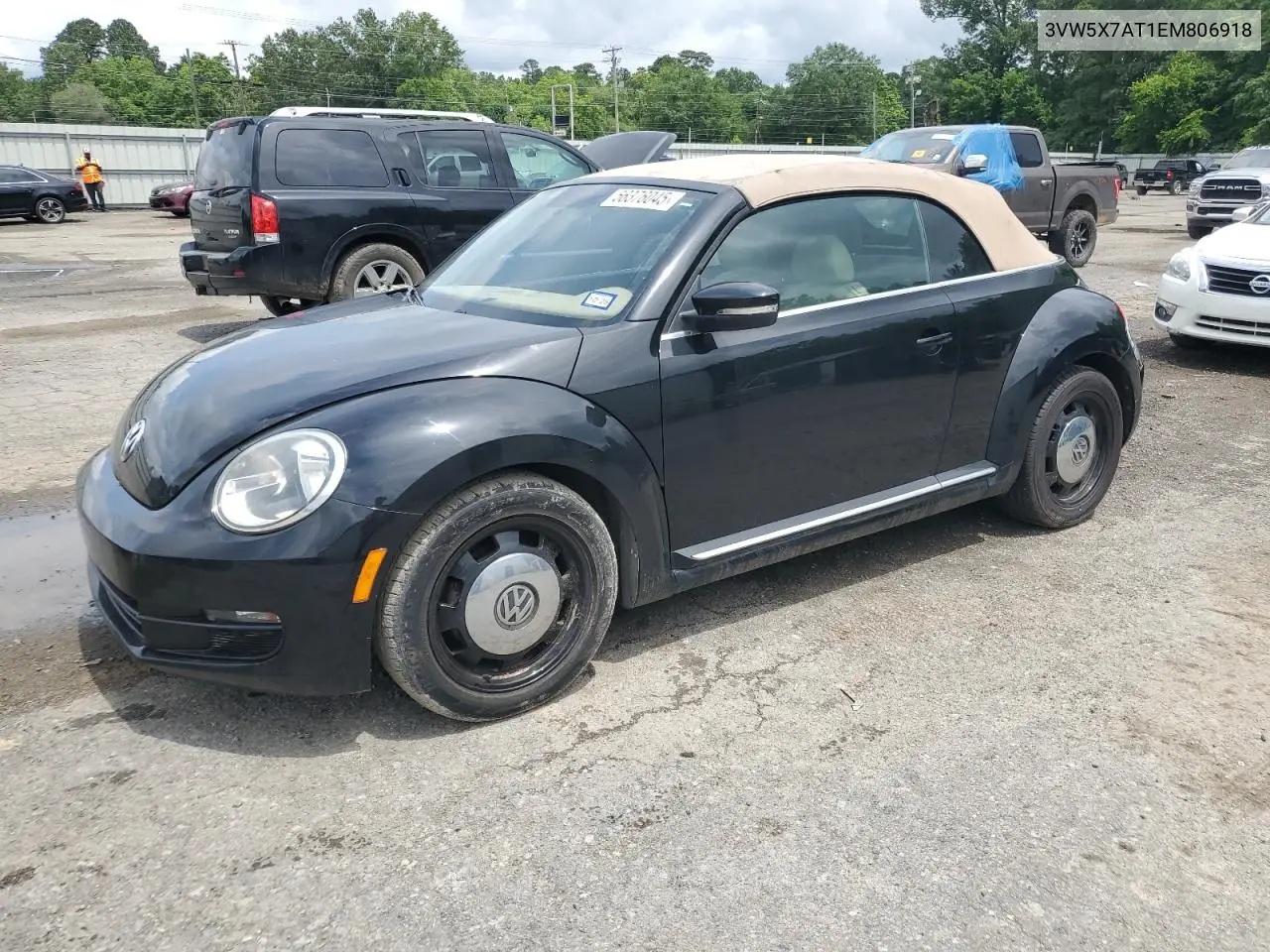 2014 Volkswagen Beetle VIN: 3VW5X7AT1EM806918 Lot: 56376045