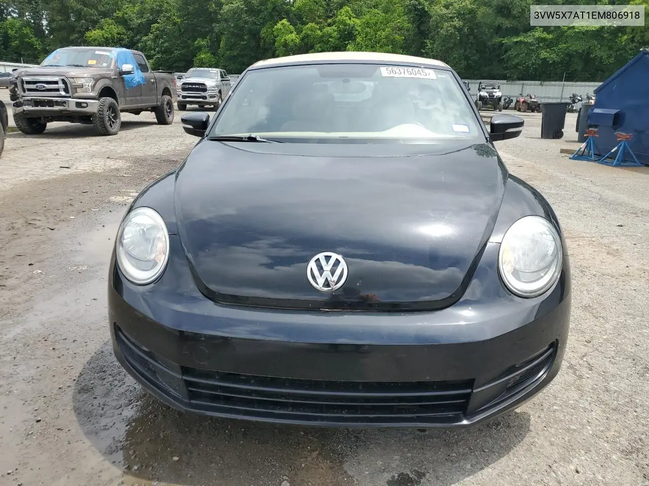 2014 Volkswagen Beetle VIN: 3VW5X7AT1EM806918 Lot: 56376045