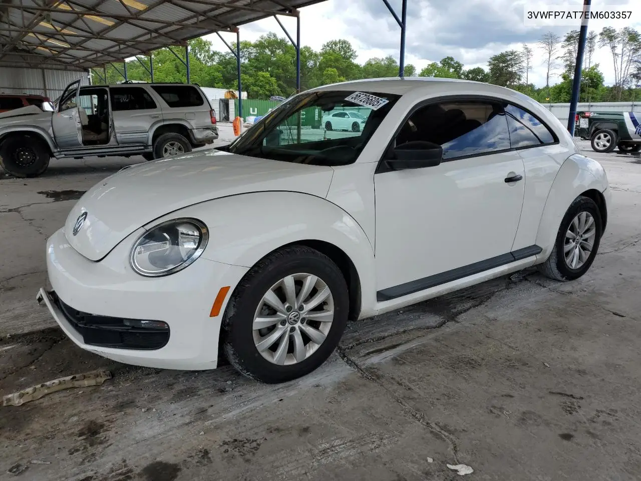 2014 Volkswagen Beetle VIN: 3VWFP7AT7EM603357 Lot: 56726605