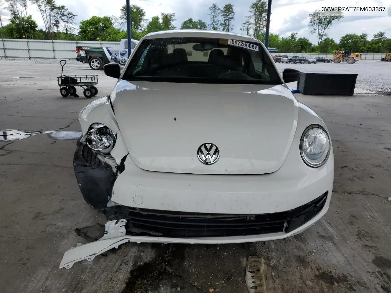 2014 Volkswagen Beetle VIN: 3VWFP7AT7EM603357 Lot: 56726605