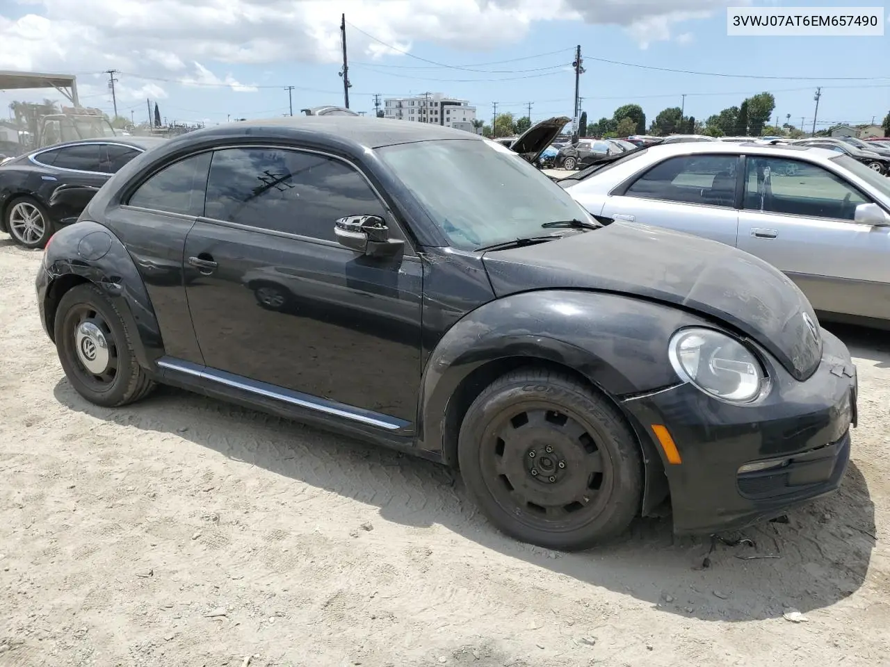 2014 Volkswagen Beetle VIN: 3VWJ07AT6EM657490 Lot: 56752285
