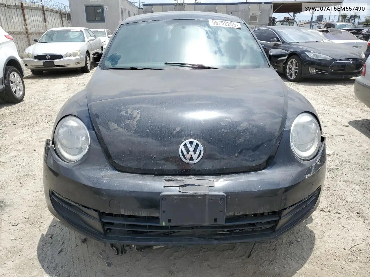 2014 Volkswagen Beetle VIN: 3VWJ07AT6EM657490 Lot: 56752285