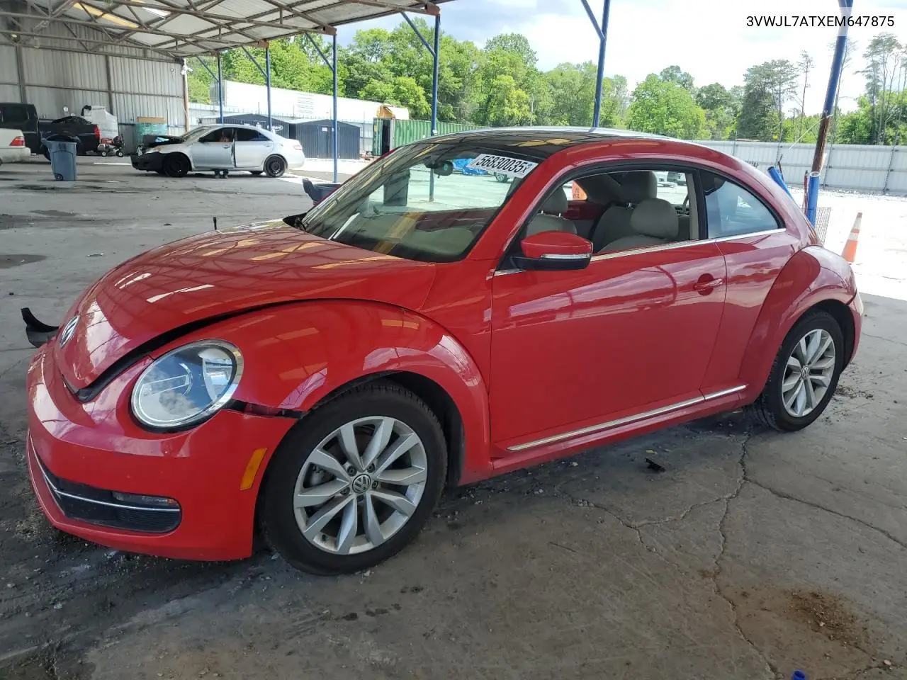 2014 Volkswagen Beetle VIN: 3VWJL7ATXEM647875 Lot: 56830035