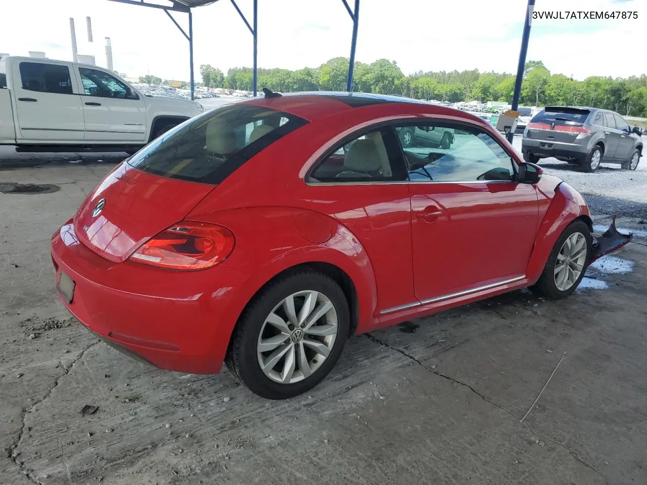 2014 Volkswagen Beetle VIN: 3VWJL7ATXEM647875 Lot: 56830035
