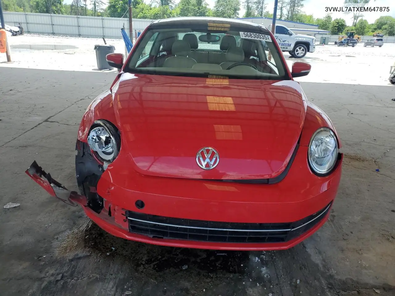 2014 Volkswagen Beetle VIN: 3VWJL7ATXEM647875 Lot: 56830035