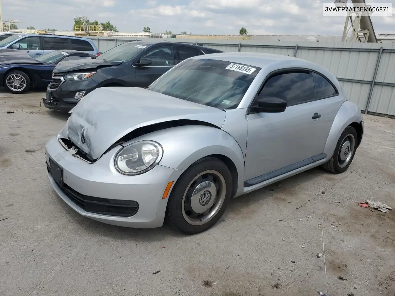 2014 Volkswagen Beetle VIN: 3VWFP7AT3EM606871 Lot: 57166095