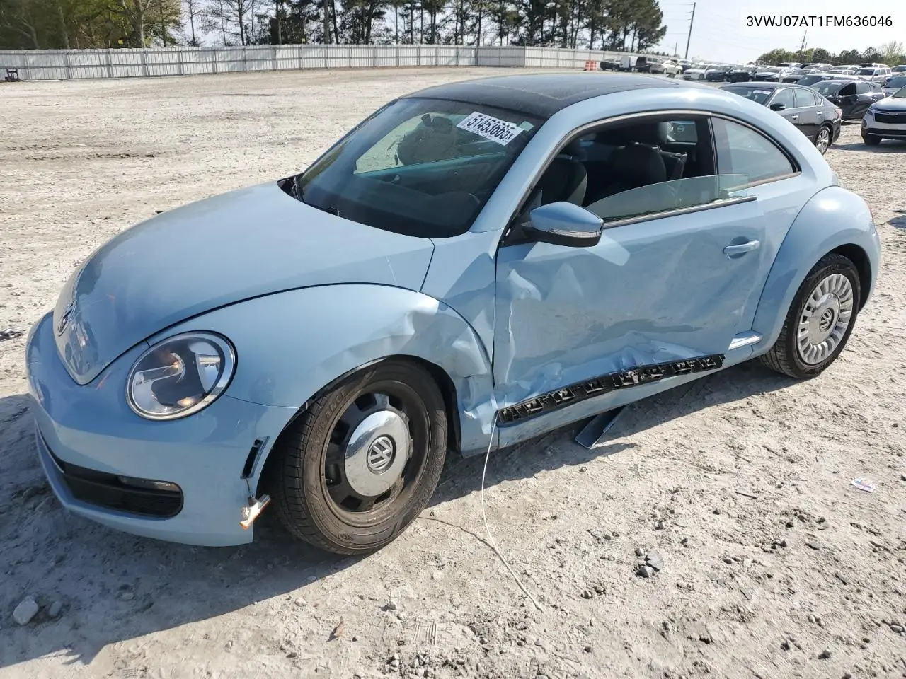 2015 Volkswagen Beetle 1.8T VIN: 3VWJ07AT1FM636046 Lot: 51453665