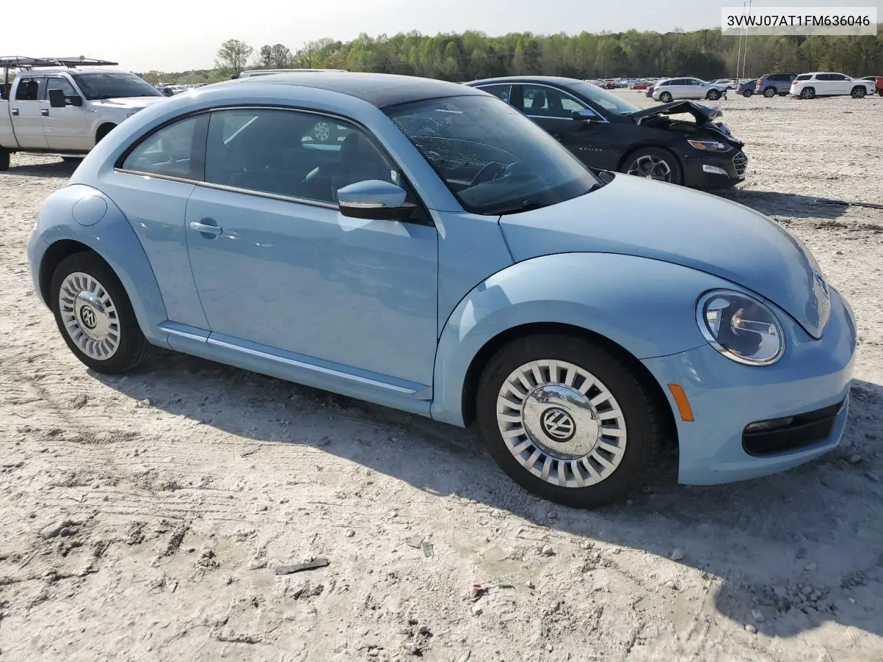 2015 Volkswagen Beetle 1.8T VIN: 3VWJ07AT1FM636046 Lot: 51453665